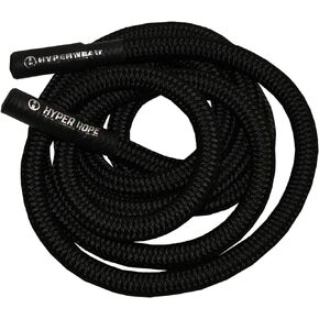 حبال معركة قصيرة مرجحة من HYPERWEAR حبل تمرين منزلي وصالة ألعاب رياضية حبل مرساة اختياري كامل الحجم للتمرين الأساسي في مساحة 6 أقدام أو أقل