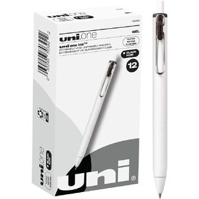 Uniball Gel Pen 12 Pack, 0.38mm Ultra Micro Black Ink, Smooth Writing Office Supplies