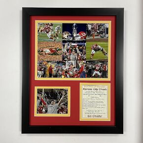Legends Never Die "2019 Kansas City Chiefs Super Bowl LIV Champions - Collage - Framed 12"" x15 Double Matted Photos, multi