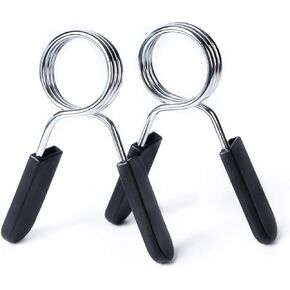 RitFit Olympic Barbell Clamps, 2-Inch Spring Clip Collars with Easy Plastic Handle - a Pair Weightlifting Accessory for Barbell & Dumbbell Handle Locking Clip Clamps in Kuwait