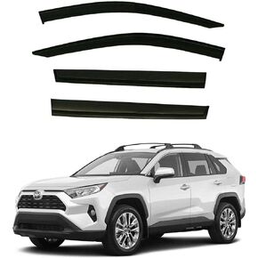 2013-2018 Side Window Deflector Visors for Toyota RAV4 LE XLE SE Limited Platinum Black Tinted Rain Guards 2014 2015 2016 2017