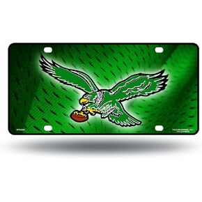 Rico Industries NFL Philadelphia Eagles - Green Retro Metal License Plate Tag, 6 x 11.5-inches