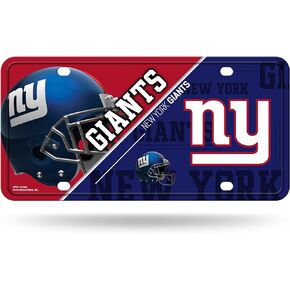 RICO INDUSTRIES NFL New York Giants Unisex New York Giants License Plate Metalnew York Giants License Plate Metal, Team Color, One Size (6734548498)