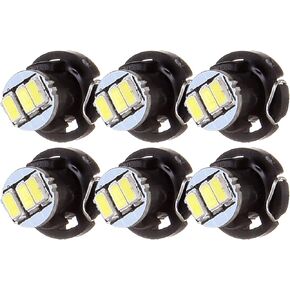 cciyu 6 Pack W hite T4/T4.2 Neo Wedge A/C LED Light Bulb US LED Instrument Gauge CLuster Light Indicator Light