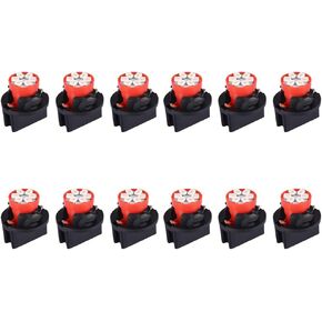 BlyilyB 12-Pack White T10 194 168 With Twist Lock Socket PC194 PC195 PC161 PC158 Dash Instrument LED Light Bulbs Bright Panel Gauge Cluster Dashboard LED Light Bulbs