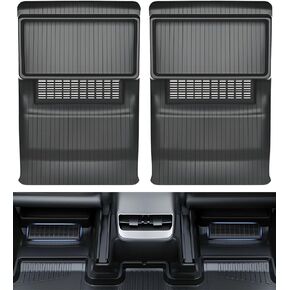For 2021-2024 Tesla Model Y Rear Center Console Organizer Behind 2nd Row Under Seat Storage Tissue Box With Removable Trash Can Garbage Bin Back Seat Interior Accessories for Inside Storage