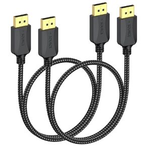 XiAyriky DisplayPort to DisplayPort Cable 1.5 FT, 10-Pack Thin DP Display Port Cable Adapter Male to Male 4K, 2k@165Hz/ 144Hz for Computer, Docking Station, Monitor and More