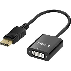 DisplayPort (DP) to DVI Adapter, Gold-Plated Display Port to DVI-D Adapter (Male to Female) Compatible with Computer, Desktop, Laptop, PC, Monitor, Projector, HDTV - Black