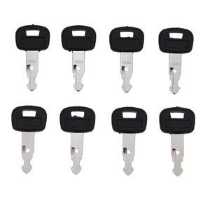 FridayParts 8pcs Ignition Key Compatible for Kubota Track Loaders SVL75 SVL90 SVL95-2S Parts # 459A Replacement