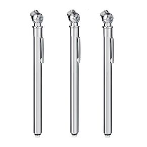 PINKJOY Pencil Tire Pressure Gauge (10-75PSI) Stainless Steel Body and Metal Made Nozzle 3 Measurements for Vehicles (3 Pack)
