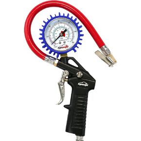 EPAuto Heavy Duty 120 PSI Tire Inflator Gauge with Hose and Quick Connect Plug