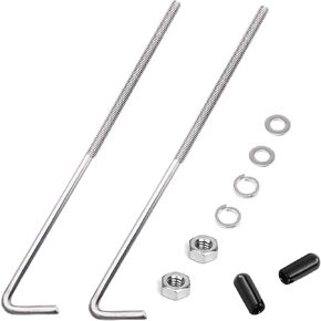 Tnisesm 8-inch 304 Stainless Steel J Hook Battery Hold down bolts