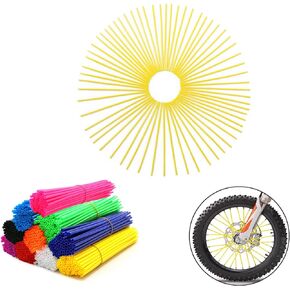 72Pcs Universal Spoke Skins Covers，Wheel Spoke Wraps Skins Pipe Trim Decoration Protector For Motorcycle Dirt Bike Yamaha Honda BMW Suzuki Kawasaki(yellow)