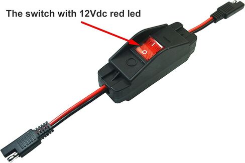 FILSHU 30A 12VDC SAE Converter Cable with ON/OFF Switch,10AWG 2Pin SAE to SAE Wire Harness Quick Connect/Disconnect SAE Connector with Dust Cap in Saudi Arabia