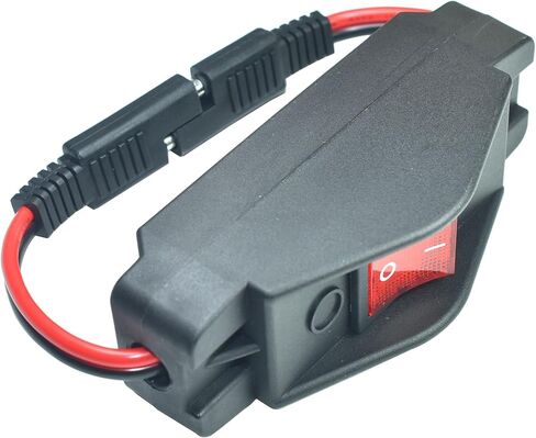 FILSHU 30A 12VDC SAE Converter Cable with ON/OFF Switch,10AWG 2Pin SAE to SAE Wire Harness Quick Connect/Disconnect SAE Connector with Dust Cap in Saudi Arabia