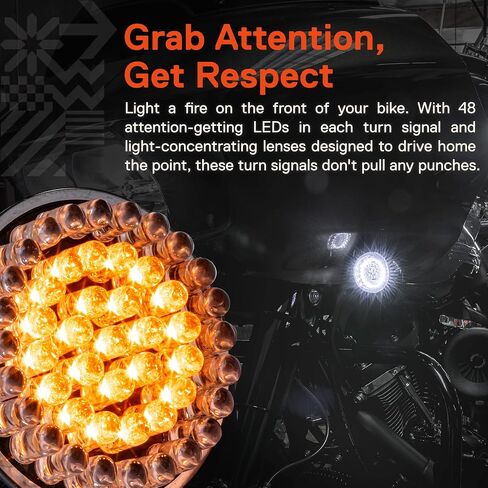 TRUE MODS 2" 1156 Rear Amber LED Turn Signal Tail Light for Harley Davidson [Pair Set] [Black-Finish] [Bullet Style] For Harley Sportster Street Road Glide King Dyna Softail Fatboy Electra Heritage in Saudi Arabia