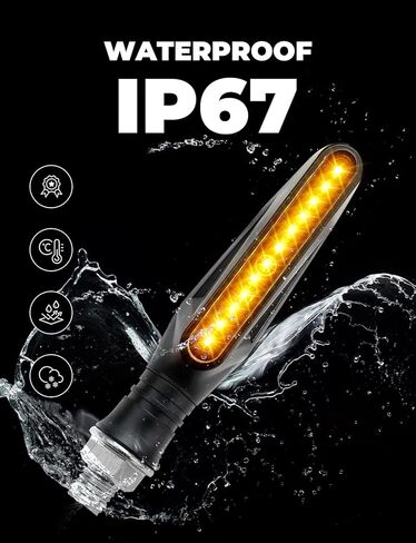 إشارات انعطاف الدراجة النارية من كيميموتو، 4 قطع مصابيح فرامل LED للدراجة النارية، أضواء نهارية كهرمانية 12 فولت للدراجات النارية، دراجة نارية ترابية in Kuwait