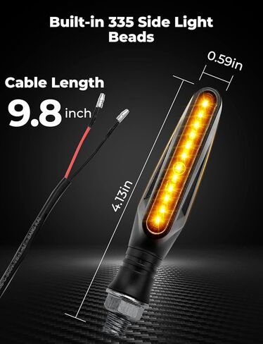 إشارات انعطاف الدراجة النارية من كيميموتو، 4 قطع مصابيح فرامل LED للدراجة النارية، أضواء نهارية كهرمانية 12 فولت للدراجات النارية، دراجة نارية ترابية in Kuwait