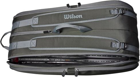 حقيبة مضرب التنس ويلسون تور - أخضر داكن ورمادي حجري in Kuwait
