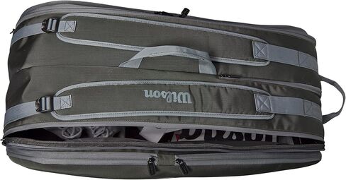 حقيبة مضرب التنس ويلسون تور - أخضر داكن ورمادي حجري in Kuwait