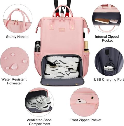 حقيبة تنس Ytonet حقيبة ظهر كبيرة جدًا للتنس للنساء، 2 مضارب وحقيبة كرة مخلل مع جيب معزول وحجرة أحذية لحمل كرة الريشة ومضارب الاسكواش والمجاديف والكرات الرياضية وإكسسوارات in Kuwait