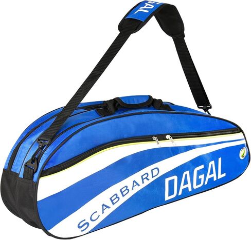 داجال - حقيبة تنس كبيرة جدًا وخفيفة الوزن وقوية تحتوي على 5 جيوب، تحمل ما يصل إلى 6 مضارب، مبطنة لحماية المعدات في جميع الأحوال الجوية | لاعبي التنس المحترفين أو المبتدئين | تصميم للجنسين in Kuwait