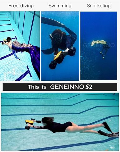 سكوتر GENEINNO S2 تحت الماء، محركات مزدوجة ودعم التطبيق الذكي، سكوتر البحر للسباحة والغوص والغطس للأطفال البالغين in Saudi Arabia