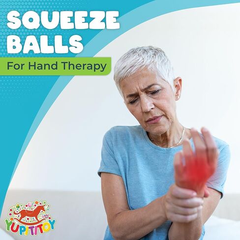 مجموعة تمارين اليد من يوبيتيتوي للقوة والعلاج مكونة من 3 قطع، أجهزة تقوية اليد، معدات كرة الضغط العلاجية لتقوية اليد، عصارات التمرين، كرات الضغط للبالغين in Kuwait