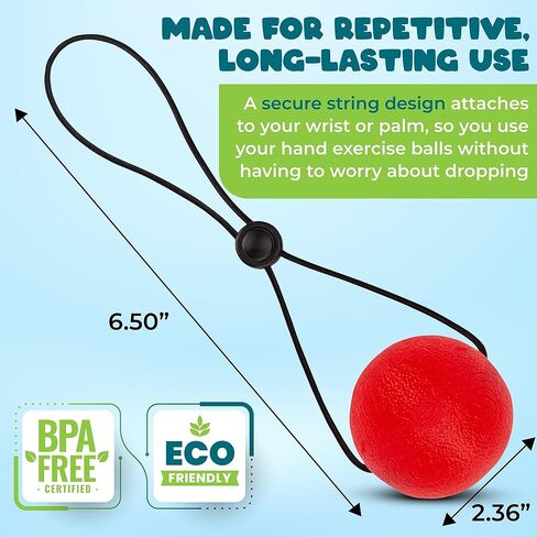 مجموعة تمارين اليد من يوبيتيتوي للقوة والعلاج مكونة من 3 قطع، أجهزة تقوية اليد، معدات كرة الضغط العلاجية لتقوية اليد، عصارات التمرين، كرات الضغط للبالغين in Kuwait