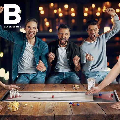 مجموعة لعبة الشفلبورد والبولينج 2 في 1 من سلسلة بلاك سيريز مع لوحة ألعاب قابلة للطي in Kuwait