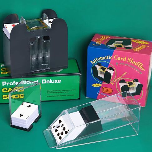 Aoriher Blackjack Game Set Including 6 Deck Automatic Card Shuffler 6 Deck Blackjack Shoe and 6 Deck Discard Tray for Texas Hold'em Card Family Home Poker Game Nights in Saudi Arabia