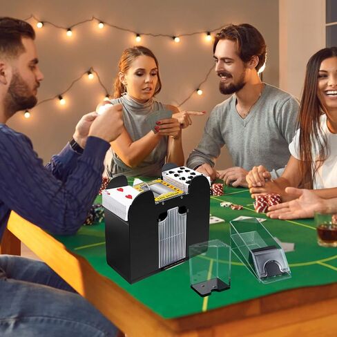 Aoriher Blackjack Game Set Including 6 Deck Automatic Card Shuffler 6 Deck Blackjack Shoe and 6 Deck Discard Tray for Texas Hold'em Card Family Home Poker Game Nights in Saudi Arabia