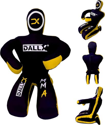 DALLX MMA Grappling Dummy BBJ Wrestling Brazilian Jiu Jitsu Punching Bag Judo Karate Throwing Boxing Fighting Dummy Self Defense Sitting Position – UNFILLED in Kuwait