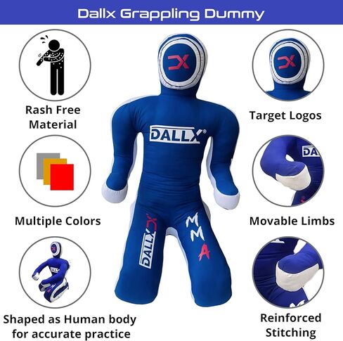 DALLX MMA Grappling Dummy for Wrestling Judo Karate BJJ JIU Jitsu Punching Dummies Mixed Martial Arts Police Training Self Defense – UNFILLED in Kuwait