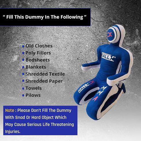 DALLX MMA Grappling Dummy for Wrestling Judo Karate BJJ JIU Jitsu Punching Dummies Mixed Martial Arts Police Training Self Defense – UNFILLED in Kuwait