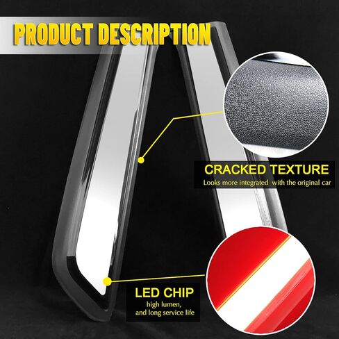 أضواء خلفية LED لمبة خلفية الفرامل مناسبة لتويوتا 4 عداء 2010-2022 ث/عدسة سوداء مدخنة القيادة الحمراء/الكبح/ملحقات ضوء إشارة الانعطاف المتسلسل in Kuwait