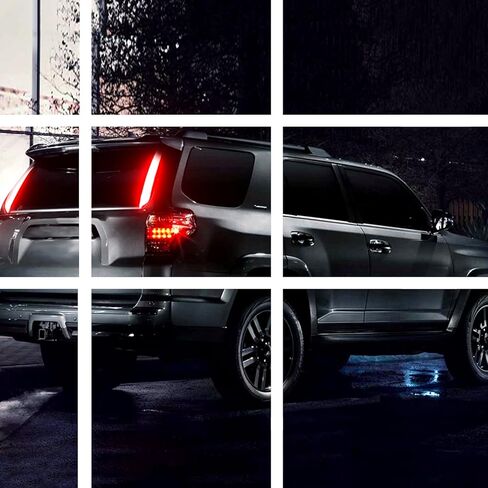 أضواء خلفية LED لمبة خلفية الفرامل مناسبة لتويوتا 4 عداء 2010-2022 ث/عدسة سوداء مدخنة القيادة الحمراء/الكبح/ملحقات ضوء إشارة الانعطاف المتسلسل in Kuwait
