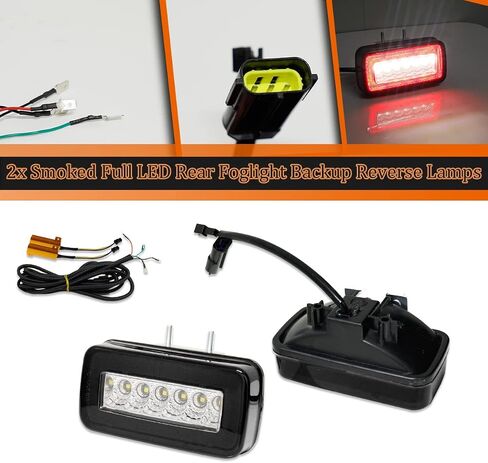 ADIIL 2x عدسات مدخنة 3 في 1 LED أضواء احتياطية عكسية مجموعة مصابيح الضباب المصد الخلفي لـ 1986-2018 Mercedes Benz W463 G-Class، G500 G550 G55 G63 AMG in Saudi Arabia