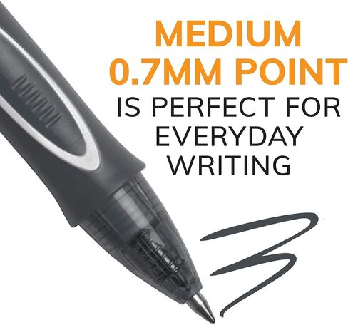 BIC Gelocity Quick Dry Blue Gel Pens, Medium Point (0.7mm), 12-Count Pack, Retractable Gel Pens With Comfortable Full Grip in Saudi Arabia
