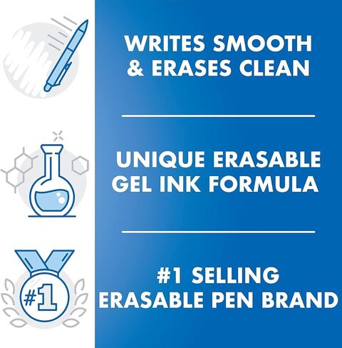 بايلوت، أقلام حبر جل فريكسيون كولور ستيكس قابلة للمسح، نقطة دقيقة 0.7 مم، عبوة من 10 أقلام، ألوان متنوعة in Kuwait