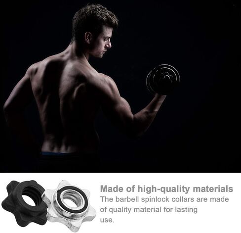 6 قطع من أطواق الفينيل سبينلوك لقضبان الحديد القياسية مقاس 1 بوصة رياضية مضادة للانزلاق وياقة قفل دوار ومشابك لولبية للدمبل لرفع الأثقال وتدريبات اللياقة البدنية in Kuwait