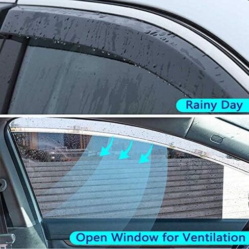 2013-2018 Side Window Deflector Visors for Toyota RAV4 LE XLE SE Limited Platinum Black Tinted Rain Guards 2014 2015 2016 2017 in Kuwait