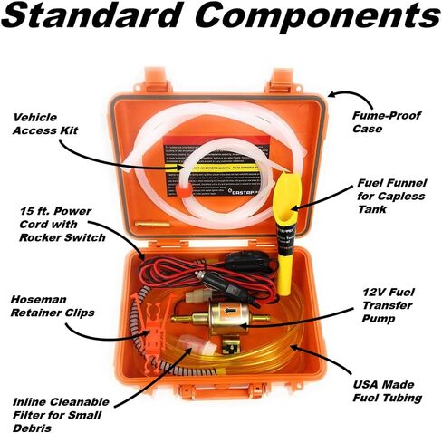 مضخة نقل الوقود القياسية 12 فولت من GasTapper تنقل 30 جالونًا من الغاز في الساعة. رائعة للاستخدام في أجهزة التحضير وUTV والقوارب والمعدات والمركبات والبنزين والديزل وما إلى ذلك. تم تصنيعها في الولايات المتحدة الأمريكية. in Kuwait