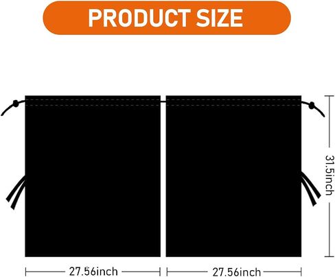 2 PCS Car Internal Double-Layer Sunshade Curtain, 27.5In x 31.4In Privacy Protection Curtain, Removable Back Row Shading Cover, Suitable for Most Cars Partition Space Plate (Black) in Saudi Arabia