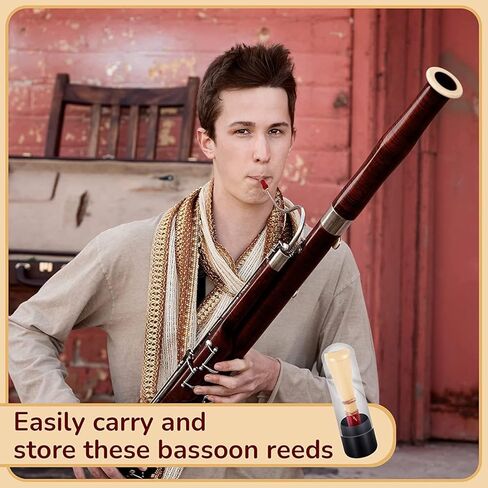 Estink 5 قطع من قصب الباسون الخيزران متوسطة الحجم من قصب الباسون، ملحقات الأدوات، 71 × 21 × 21 ملم in Kuwait