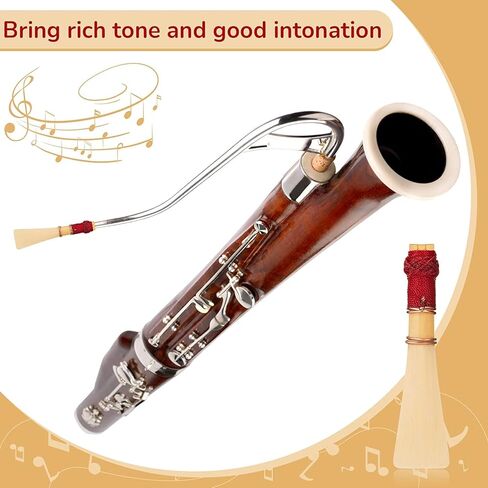 Estink 5 قطع من قصب الباسون الخيزران متوسطة الحجم من قصب الباسون، ملحقات الأدوات، 71 × 21 × 21 ملم in Kuwait