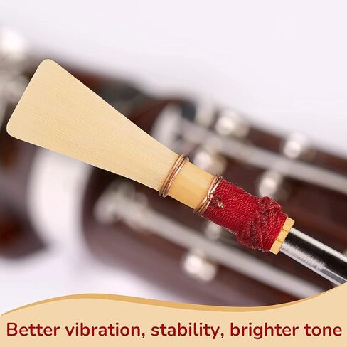 Estink 5 قطع من قصب الباسون الخيزران متوسطة الحجم من قصب الباسون، ملحقات الأدوات، 71 × 21 × 21 ملم in Kuwait