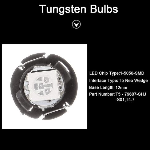 Cciyu T5 Neo Wedge Light 5050 SMD لوحة العدادات لوحة القيادة LED لمبة، 20 حزمة أزرق فائق in Kuwait