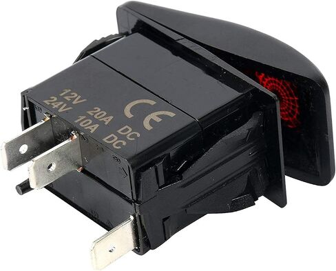 Amarine Made 12v 20 Amp مقاوم للماء LED تشغيل/إيقاف القارب البحري SPST 3P مفتاح هزاز مع ضوء (برتقالي) in Saudi Arabia