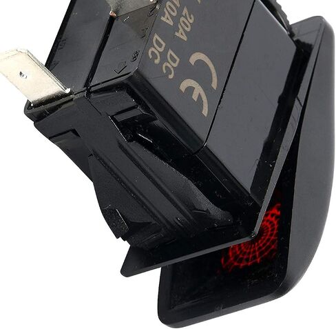 Amarine Made 12v 20 Amp مقاوم للماء LED تشغيل/إيقاف القارب البحري SPST 3P مفتاح هزاز مع ضوء (برتقالي) in Saudi Arabia